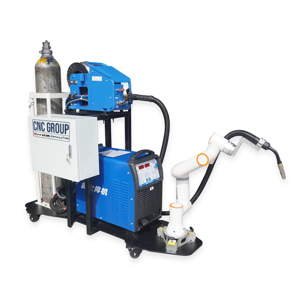 Carrello robot collaborativo a 6 assi da 10 kg con raggio di lavoro da 1400 mm con saldatrice 220 V