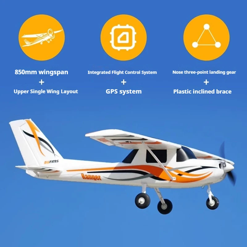 

Fms Simulation 850mm Guardian Mini Gps Return Novice Entry 2.4g Full Proportional Remote Control Fixed Wing Aircraft Model