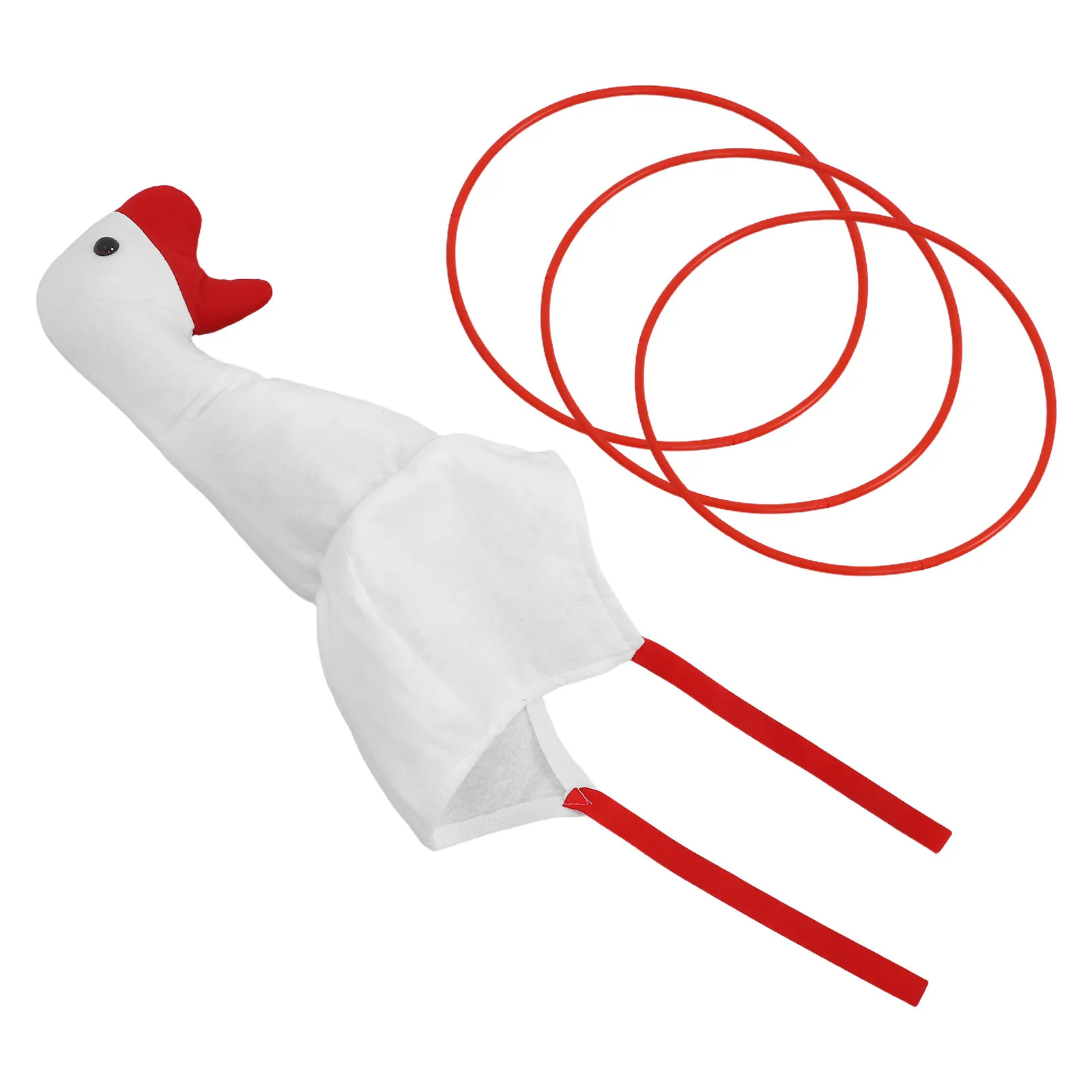 

1Set Prank Kit Goose Shaped Ring Toss Game Funny Party Interactive Animal Toss Rings Set Kids Adults Carnival Outdoor