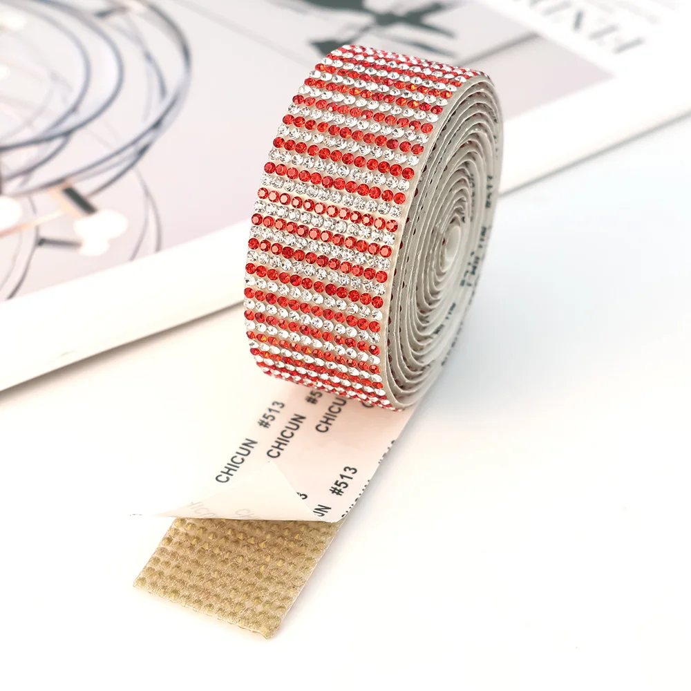 

10Yard Rhinestone Ribbons Silver Spacing Self Adhesive Crystal Diamond DIY Arts Crafts Wedding Party Gift Wrap Decoration