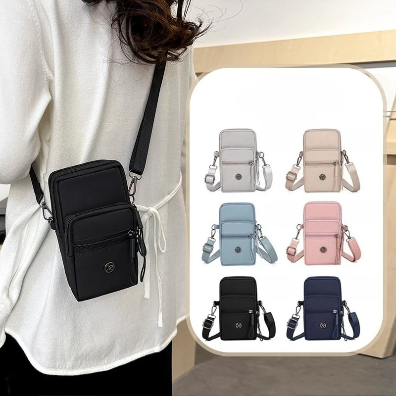 

Новая женская сумка для мобильного телефона, нейлоновая сумка для телефона, кошелек для монет, сумка через плечо, маленькие сумки кросс-боди для женщин, кошелек, дорожная сумка