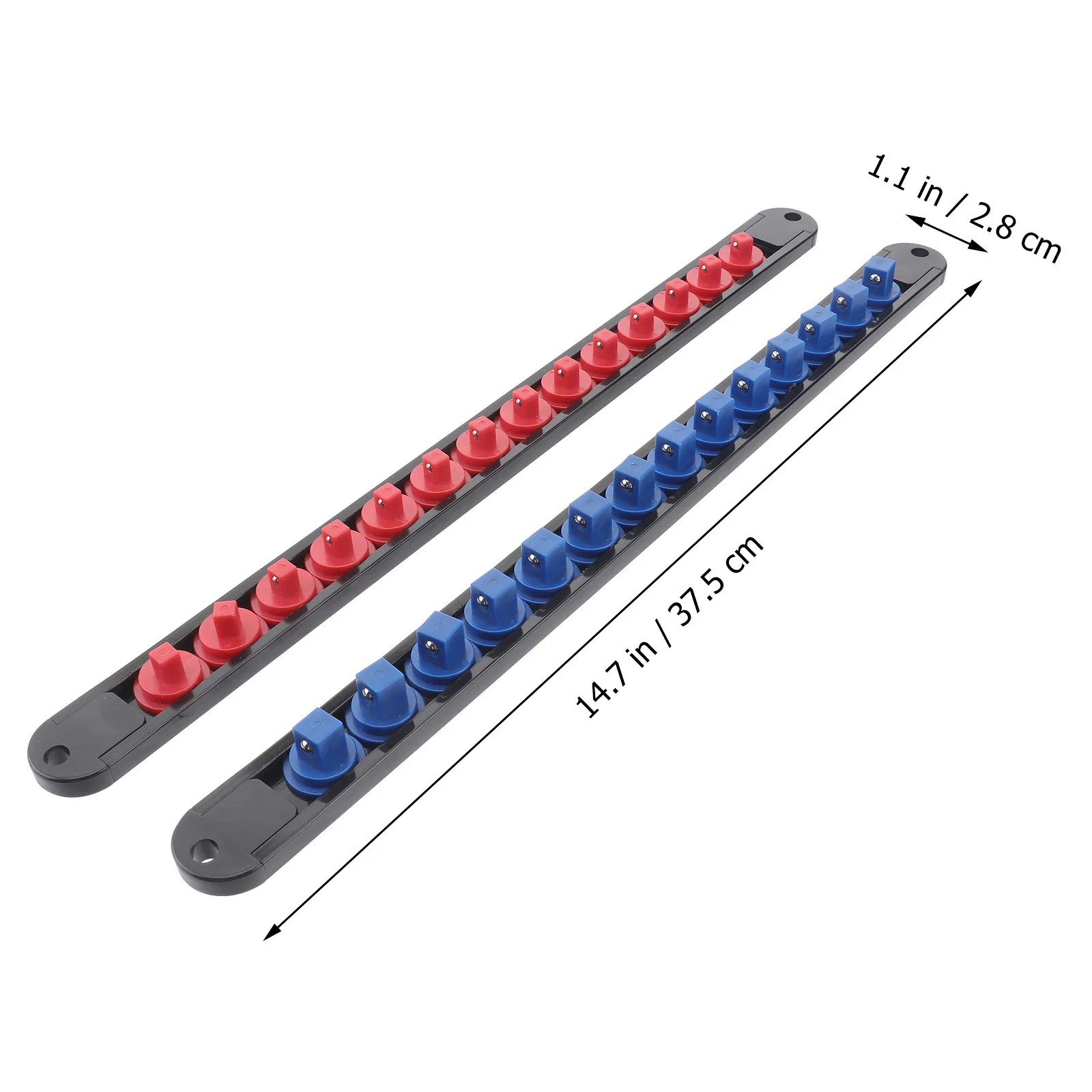 6Pcs Socket Organizer Tray Heavy Duty Professional Sleeves Storage Rack Tool Storage Board Socket Holder Sleeve Holder