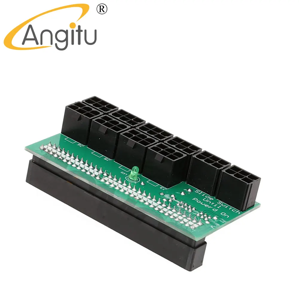 Angitu 10x6Pin PCIE Breakout Board เซิร์ฟเวอร์กระดาน Conversion