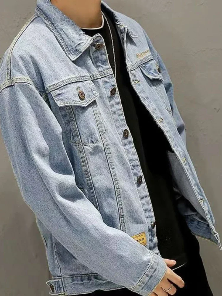 Male Jean Coats Padded Padding Warm Men's Denim Jacket Wool with Sheep Black G Winter Outerwear in Lowest Price Cheap Stylish