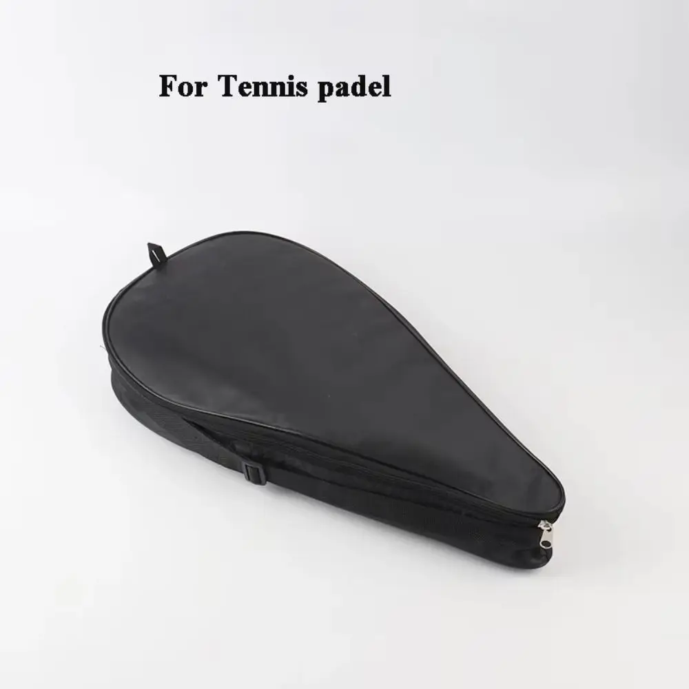 Racket Cover Waterproof Tennis Paddle Bag Soft Face Adjustable Strap Tennis Shoulder Bags Black Oxford Racket Bag Unisex