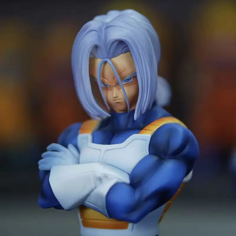 30cm dragon ball z futuro troncos ssj anime estatueta lk modelo estátua de pé ornamento colecionável figura de ação boneca brinquedo presente