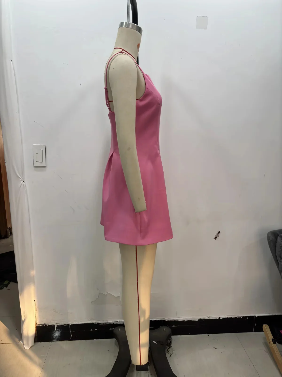 KONDALA 2025 Spring Summer Streetwear Women Cami Dresses Fashion ELegant Strapless Folds Solid Sleeveless Ladies Cami Dresses