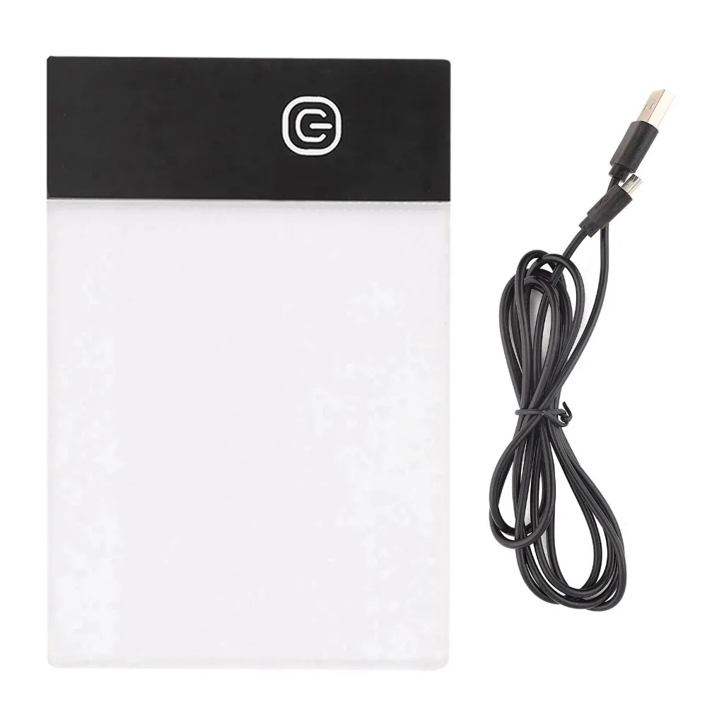 3.3 x 5.1in LED Light Board Ultra Thin USB Powered Drawing Tablet Adjustable Brightness LED Drawing Tablet Calligraphy Practice