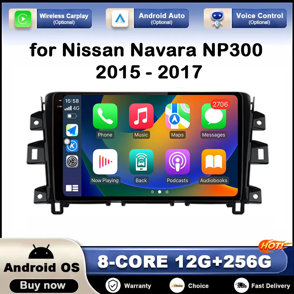 

10 inch for Nissan Navara NP300 2015 2016 2017 Carplay Android Auto 2.5D Screen Car Multimedia Video DSP Stereo WIFI Head Unit