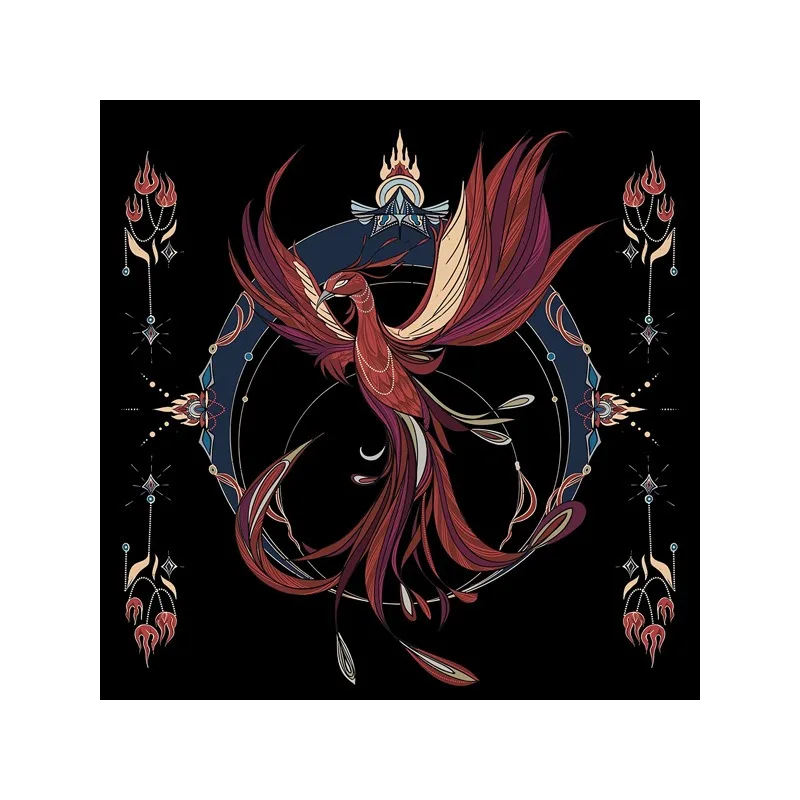 

Mythical Phoenix Tablecloth Retro Bird Totem Table Cover Gothic Ethnic Decorative Desk Cloth for Dining Room Home Party Decor