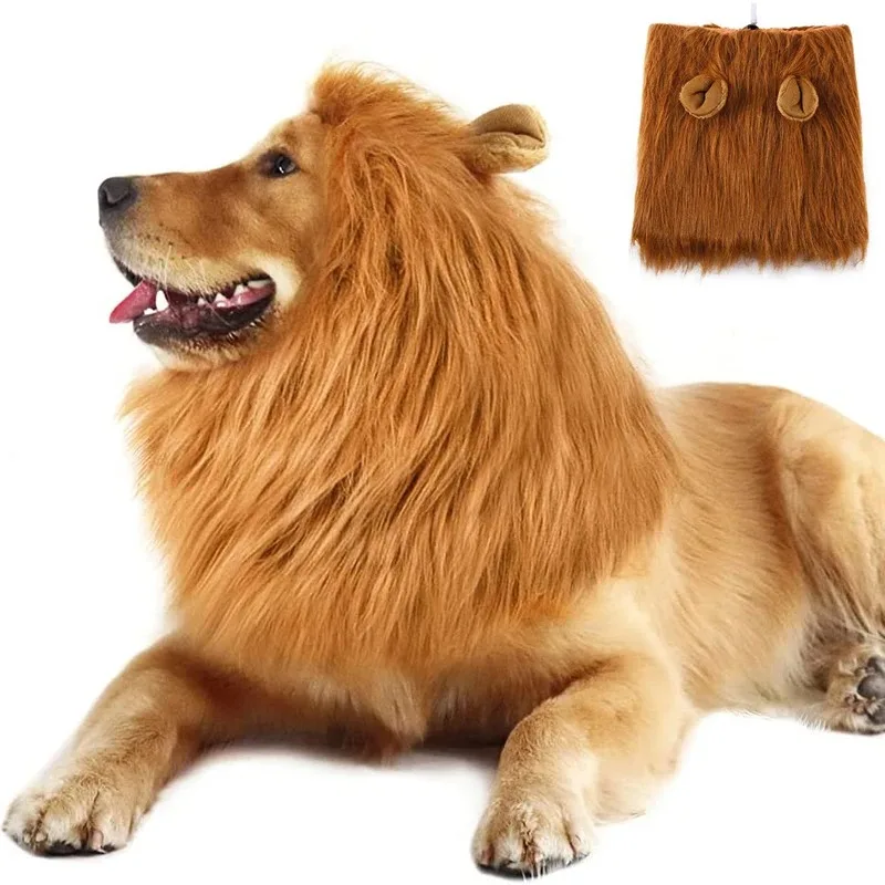 

Pet Wig Lion Mane Dog Wig Pet Hallowmas Cosplay Clothes for Dogs Cat Party Decoration Wigs Hat Costume Cosplay Pet Accessories