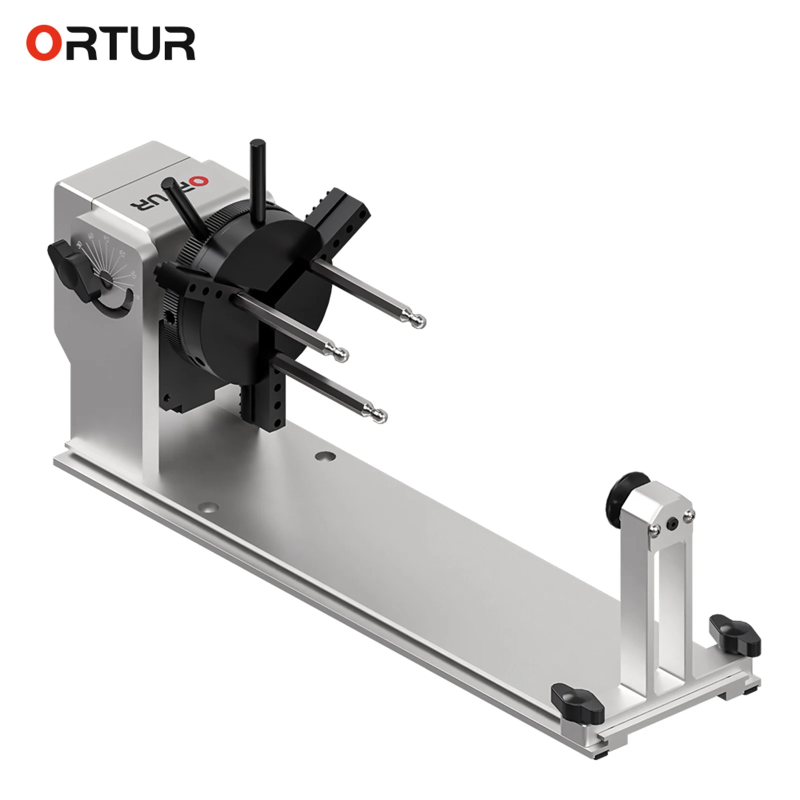 ORTUR YRC1.0 Rotary Roller With Chuck 360° Rotating 180° Horizontal Flip Angle Base For 99% Laser Engraver Machines Accessories