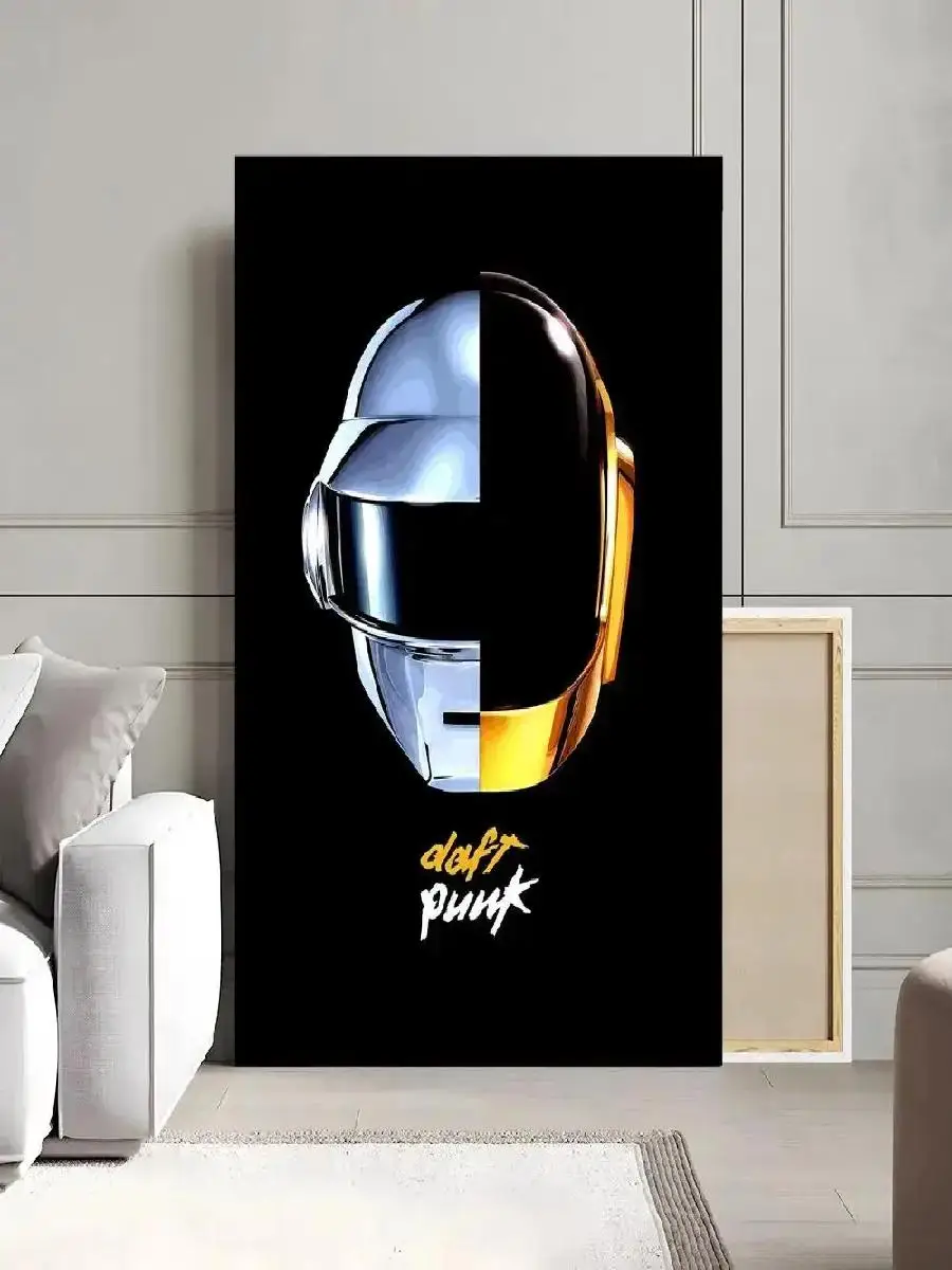 Daft Punk Album Art Calligraphy Canvas Poster  CreaseFree Waterproof Durable Wall Decor for Living Room Bedroom Office