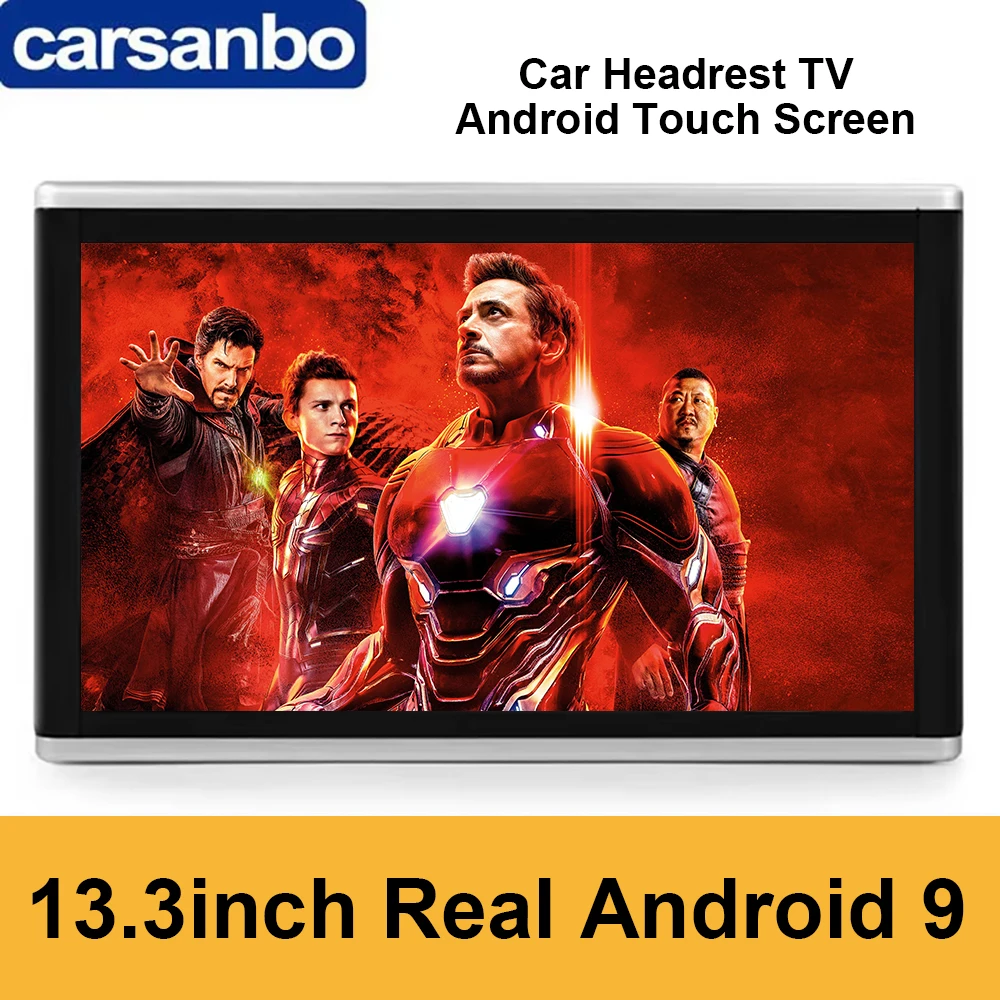 

13.3Inch 4+64G Android Headrest Car Monitor 4K 1080P Wireless Bluetooth HDMI In Out Tablet Multimedia Radio Video Games