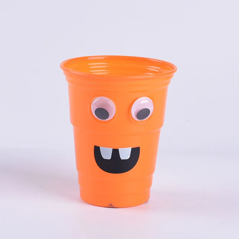 Cangkir plastik Halloween, panas, cangkir kartun, cangkir air, cangkir jus, Festival hantu, aksesoris hadiah taman kanak-kanak, ember Populer