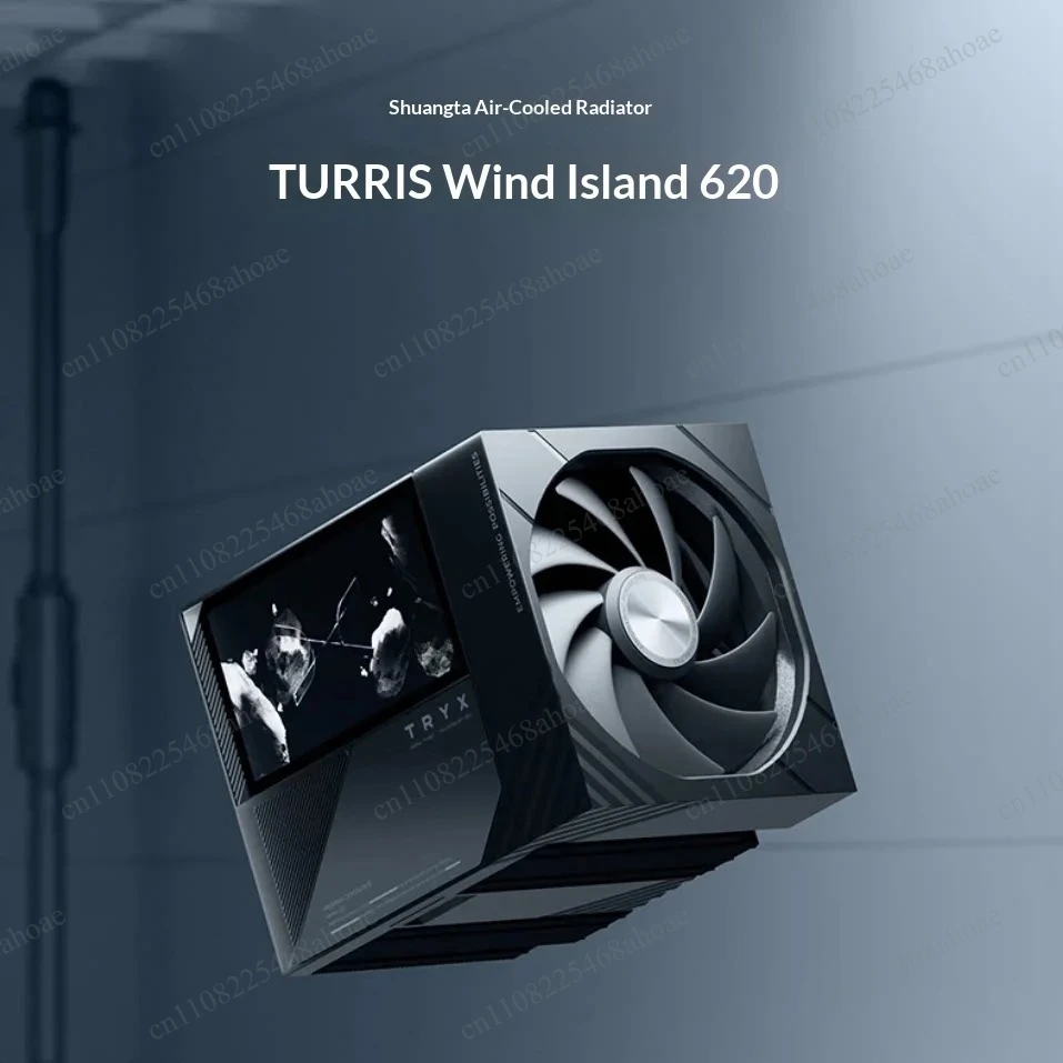 Twin Tower CPU Air Cooler TURRIS Wind Island 620 With 5‑inch HD Large Screen CPU Heat Sink For Desktop Computer