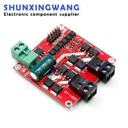 Módulo controlador de Motor de CC Dual, dispositivo de 12V, 24V, 7A, 160W, puente H, L298, señal de Control lógico, optoacoplador PWM, accionamiento de frenado de marcha atrás
