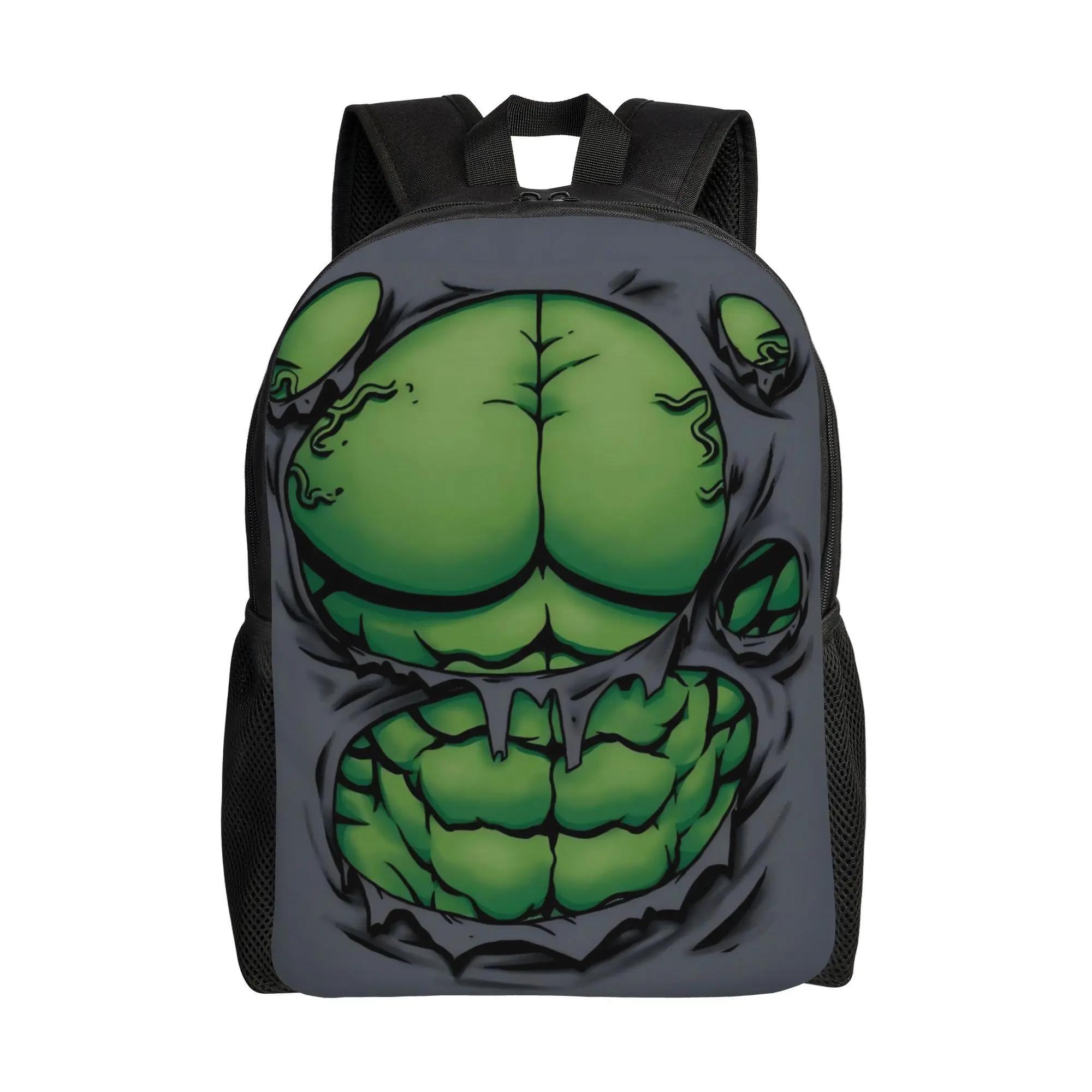 

Back to school season Hulk s Muscular Chest Bookbag Marvel Female Dual-Use Backpack