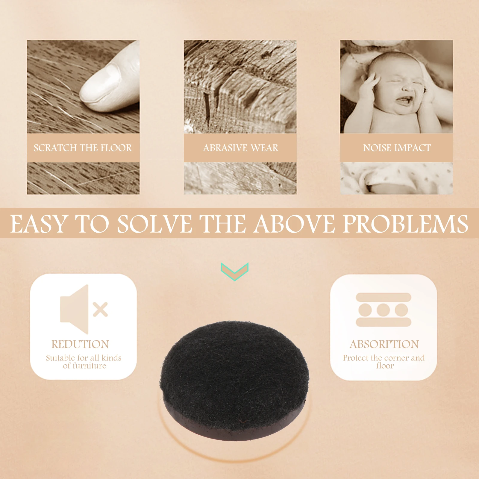 

1 set Silent Furniture Leg Covers Floor Protectors Anti-Slip Scratch Resistant For Tables Chairs Hardwood Floors Home Indoor Use