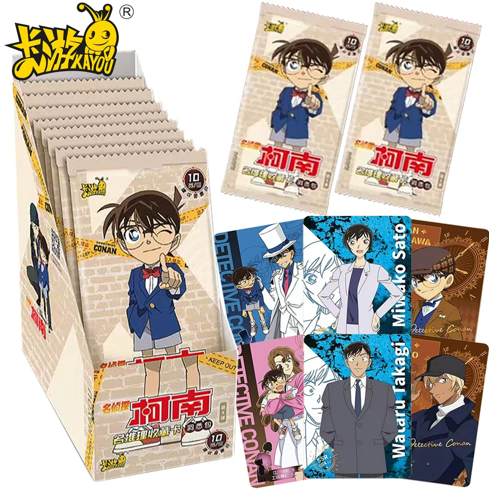 KAYOU Oryginalne Karty z Detektivem Conanim, Wykwintne Wykonanie, Ulubiona Postać z Anime, Klasyczny Bohater, Kreatywny Prezent dla Fanów