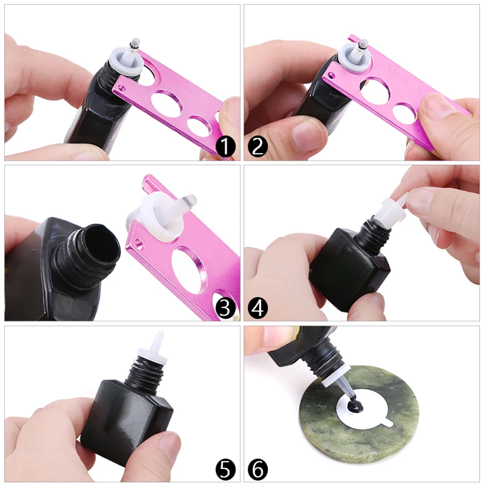 1 pz colla per ciglia apribottiglie estensione ciglia in metallo colla ugello bottiglia di ricambio bocca testa tappi apri clip strumenti per ciglia