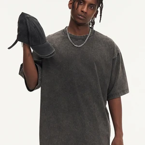 Männer- und weibliche Extragrade -Baumwoll -T -Shirt, lose T -Shirt in O, lässige Vintage -Bluse, Kurzarm, Koreaner Y2K, Sommer 6 Hauptverkäufe Vintage t -Shirts - №1