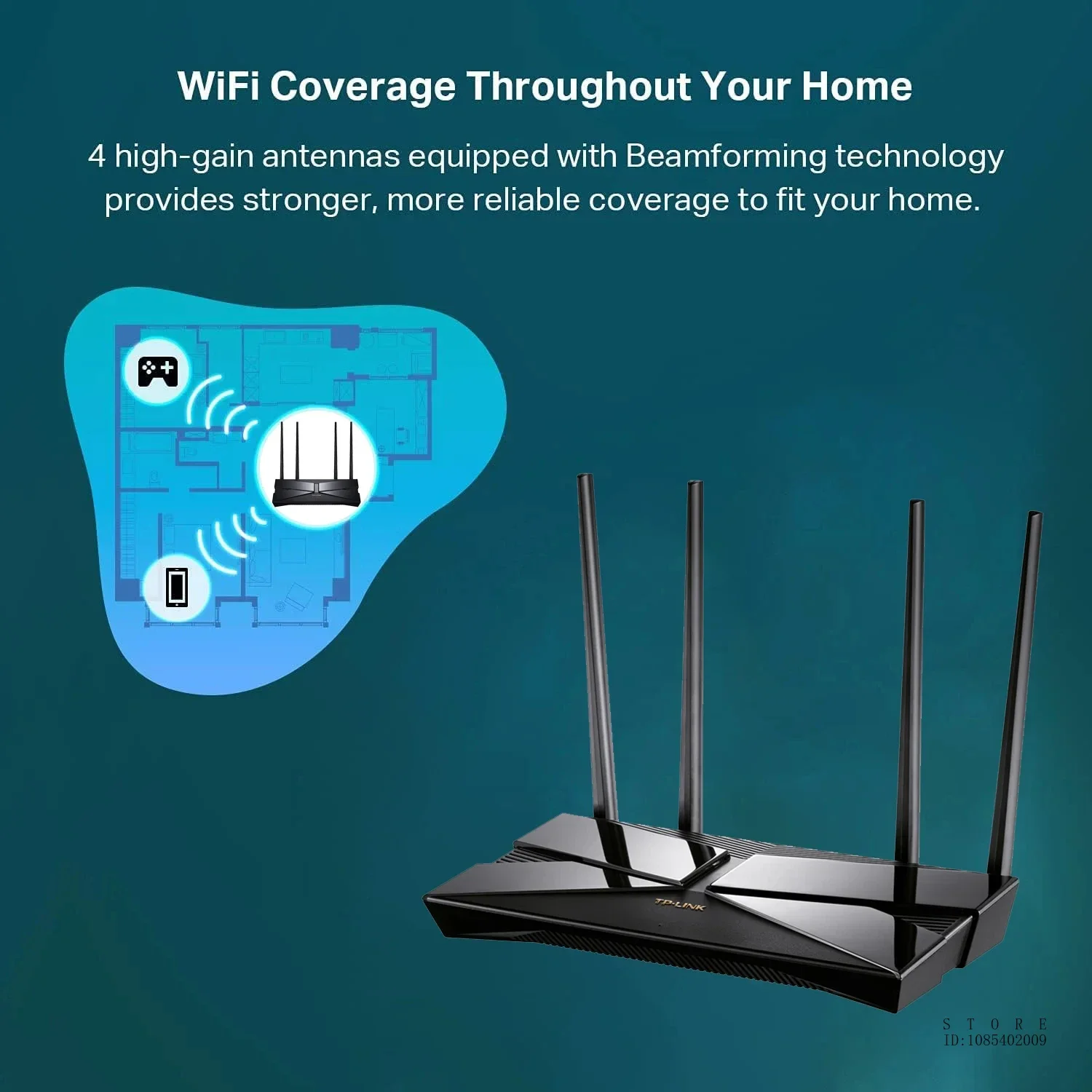 TP-LINK AX3000 WiFi6 라우터, 기가비트 듀얼 밴드 메시, TL-XDR3040 메시 버전, 3 10/100/1000Mbps 적응형 WAN/LAN 포트, 2.5