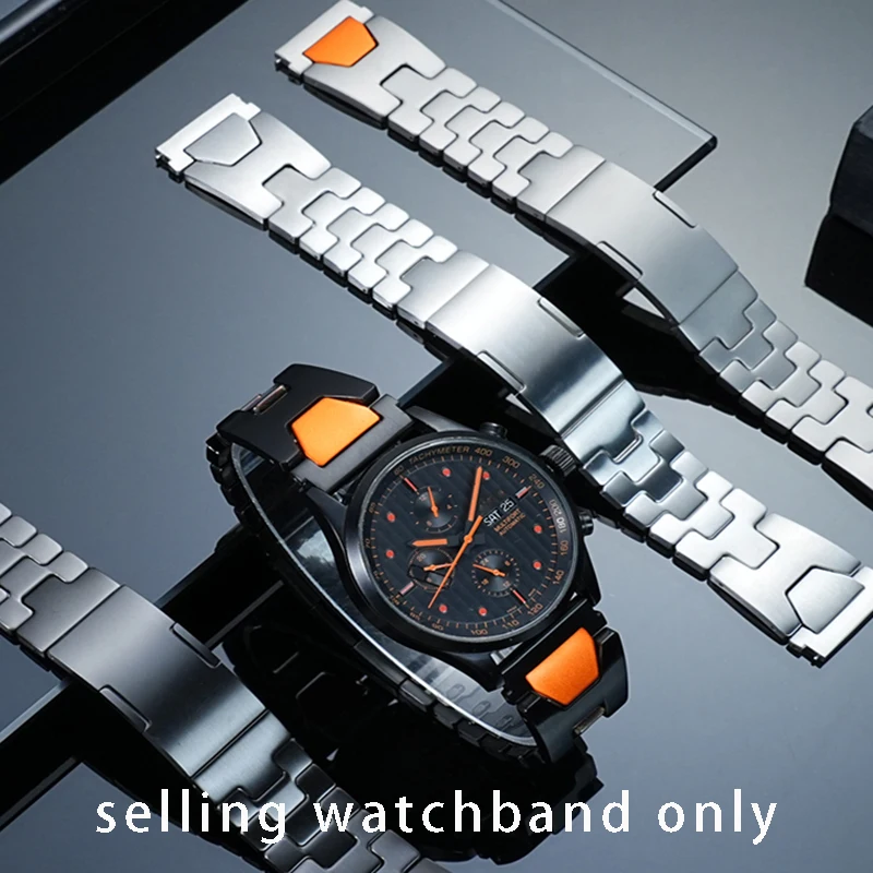 Универсальные часы со стальным ремешком и твердым браслетом для Mido Helmsman, оранжевый руль Commander 8600, мужской ремешок для часов 22 мм