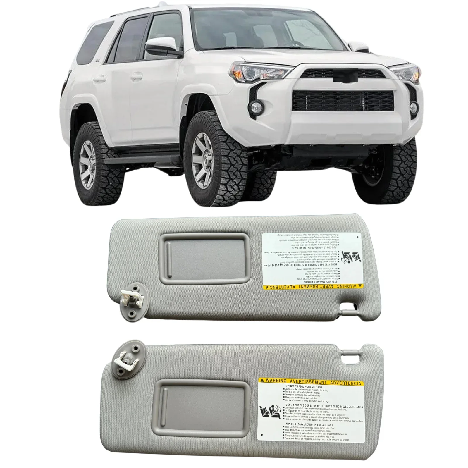 

Солнцезащитный козырек для автомобиля, аксессуары для Toyota 4runner 2010-2022 7432035A91B1 7432035A90B1, Внутренний солнцезащитный козырек на крышу с зеркалом для макияжа