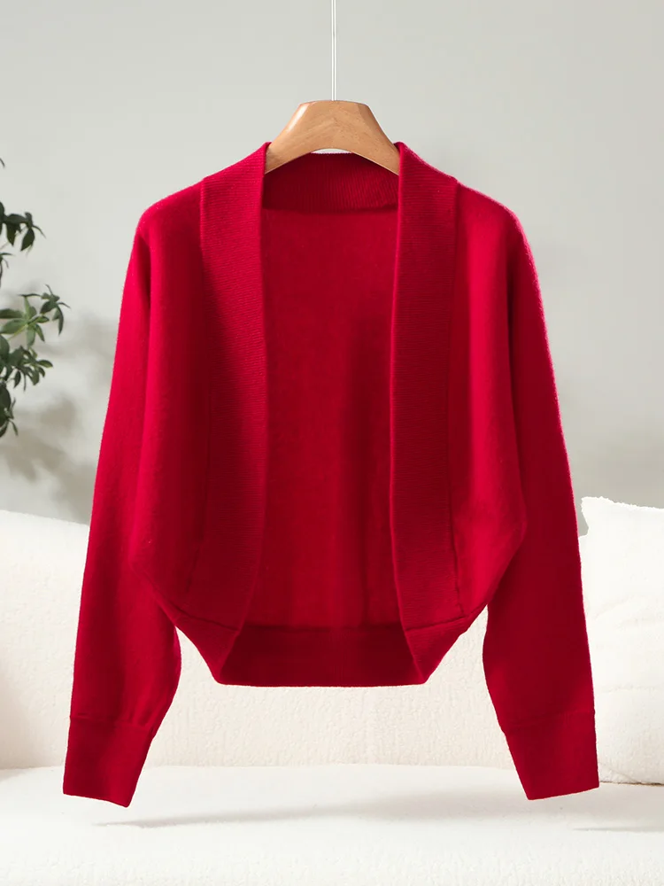 

100 Pure Wool Scarf Women's Autumn Winter Knitted Cardigan Sweater Skirt Cover up Coat Long Rectangle Warmth Youth