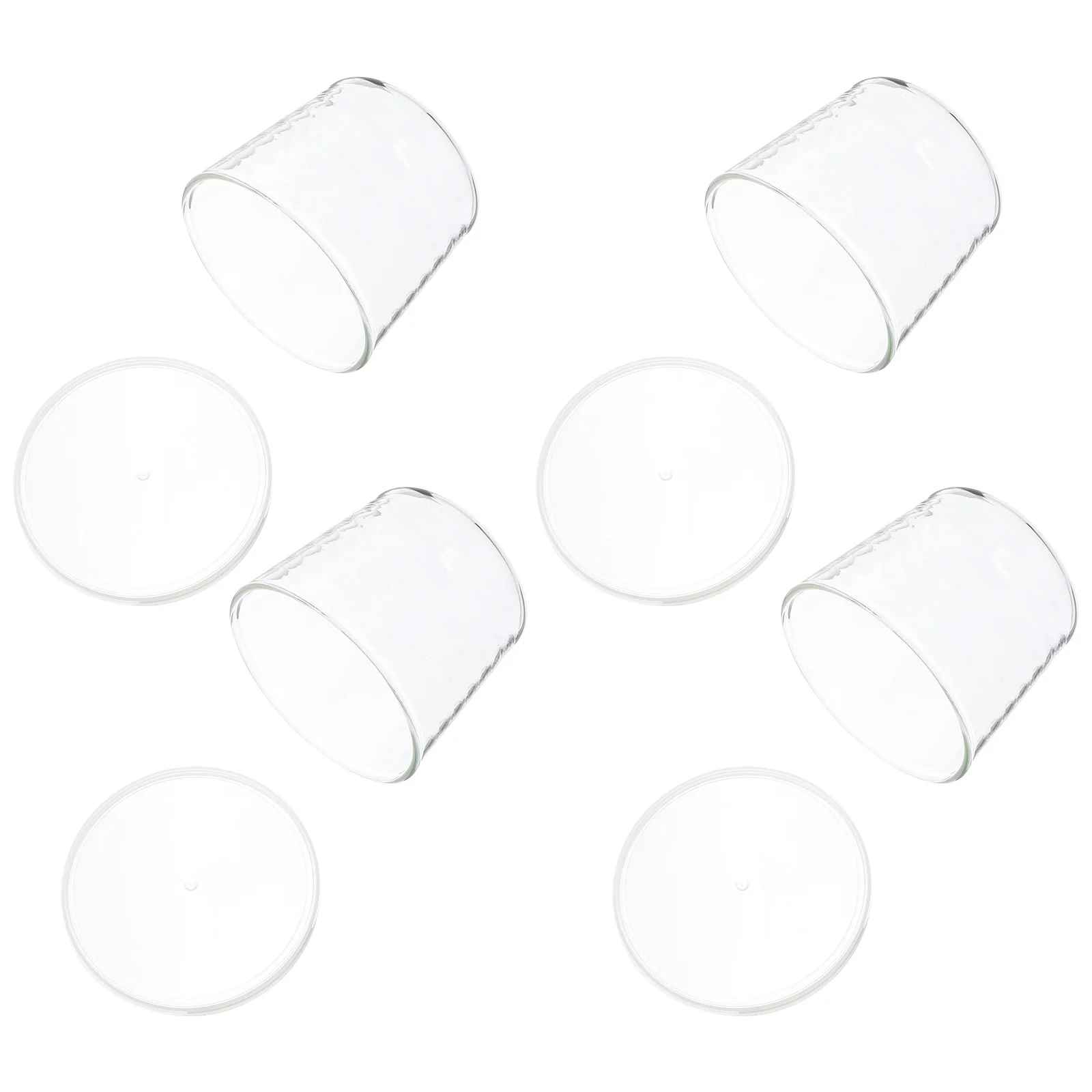 4 قطعة 200 مللي طقم أكواب زجاجية شفافة مقاومة للحرارة السلس قابلة لإعادة الاستخدام بودنغ الحلوى أكواب الآيس كريم المطبخ برواري كوب حليب #2