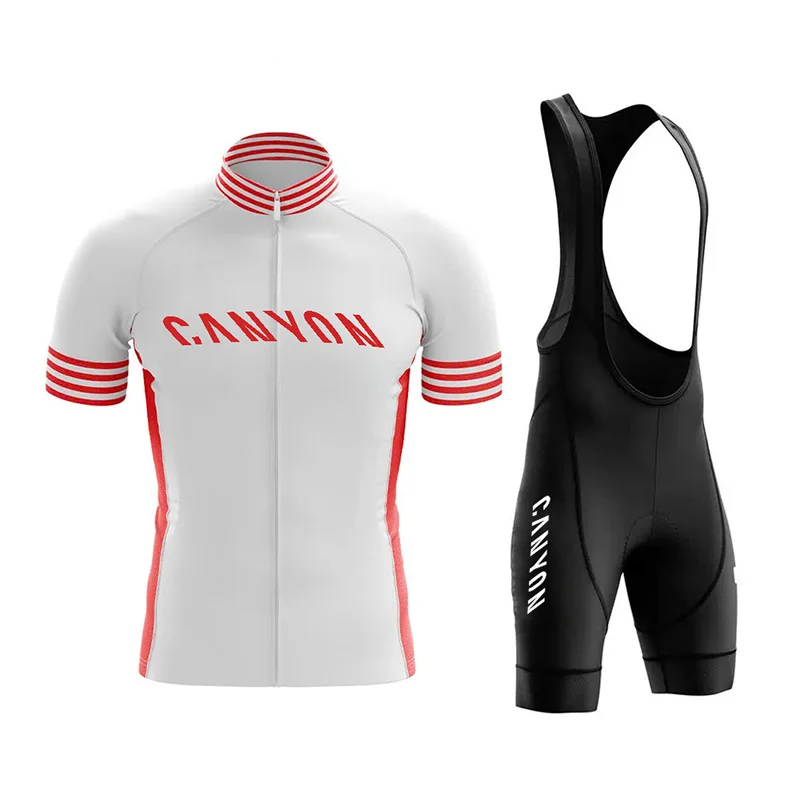 Новинка 2025 года, комплект трикотажа для шоссейного велосипеда Canyon, мужской дышащий быстросохнущий велосипедный костюм для уличного велосипеда