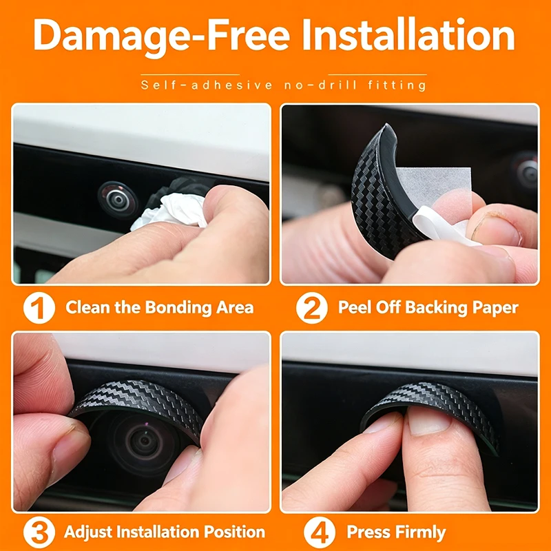 Universal Adhesive Backup Camera Rain Shield Waterproof Anti-Fouling Lens Protective Cover for Clear Driving view 6