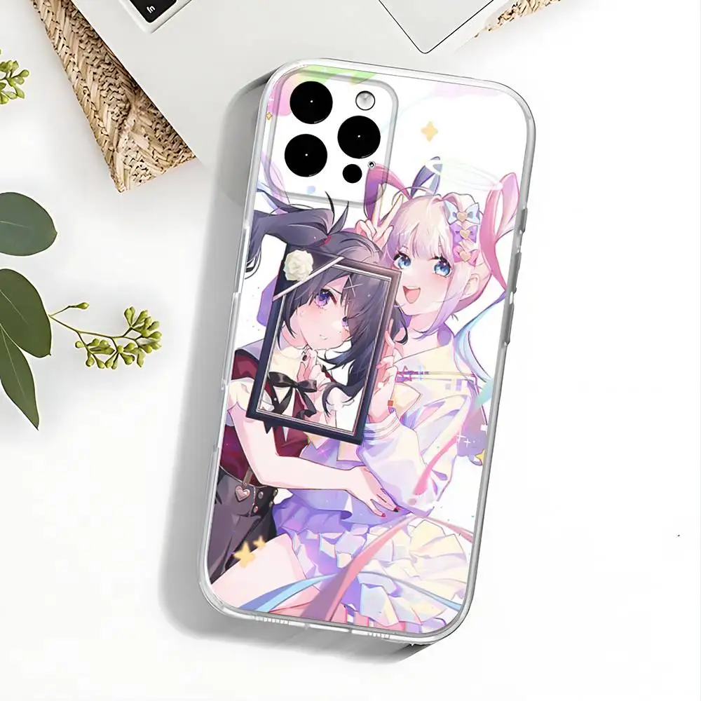 حافظة Needy Streamer O-Overload Ame chan لهاتف iPhone 17,16,15,14,13,12,11 Pro,Max,Plus,X,XS,XR,SE4,E غطاء ناعم شفاف صغير