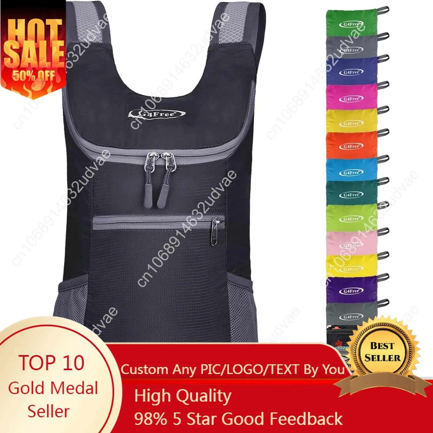 G4Free Lightweight Packable Hiking Backpack for Men Women Small Hiking Daypacks Foldable Shoulder Pack Casual Outdoor Bag 11L