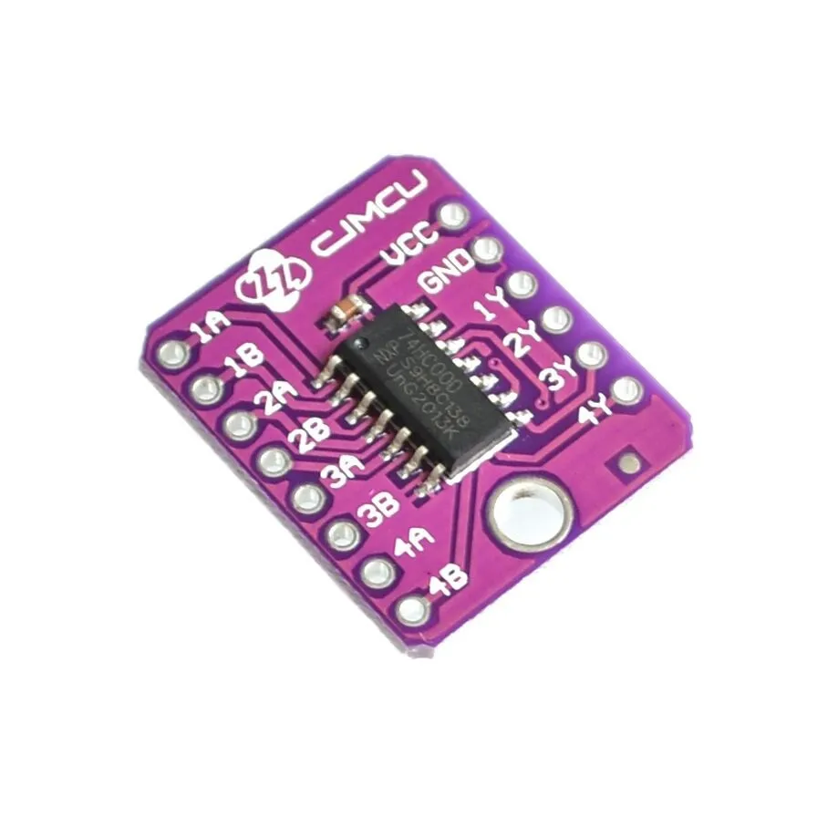 

7400 SN74HC00D four 2 positive input NAND gate module development board