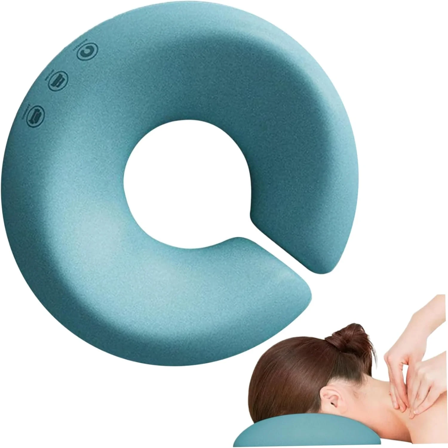 Massage Headrest for Bed, U-Shaped Face Down ,  Massage Pillows, Soft Comfortable Massage Face with Removable Cover,Massage Chai