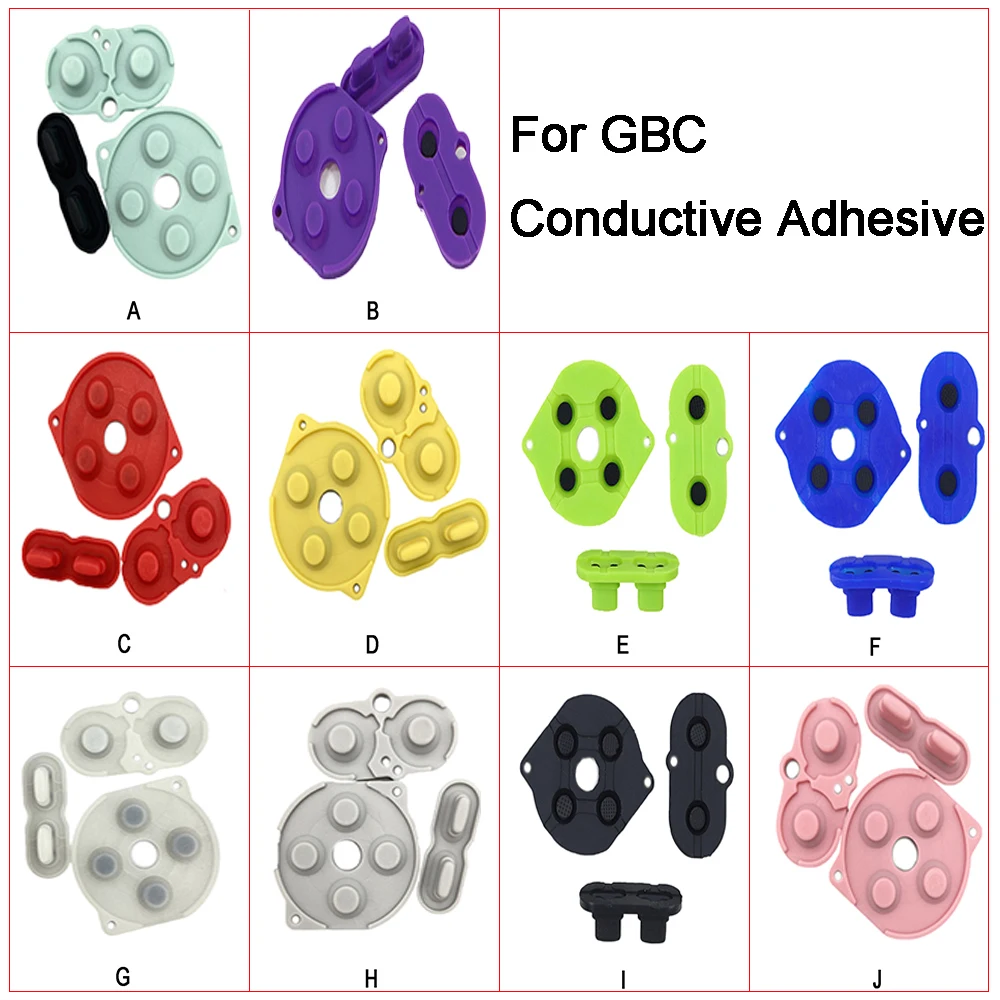 YuXi 1SET untuk tombol bantalan kunci GBC alas karet tombol perekat konduktif pengontrol pengganti bantalan karet konduktif silikon