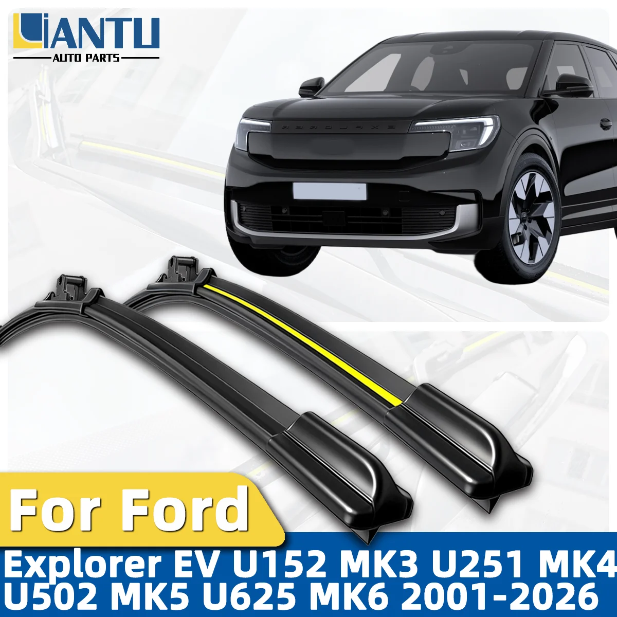 

2pcs Car Windshield Wiper For Ford Explorer EV U152 MK3 U251 MK4 U502 MK5 U625 MK6 2001-2026 Front Wipers Blade Premium Accessor