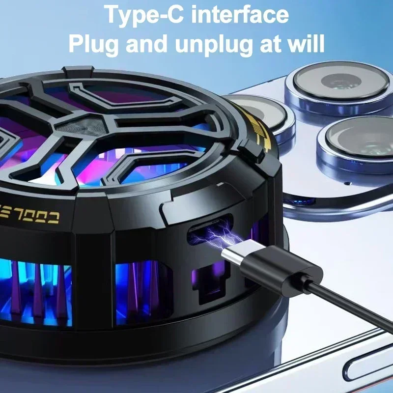 F26 Portable Mobile Phone Magnetic Semiconductor Cooling Radiator Type-c System Back-clip Game Cooler for IOS Android Universal