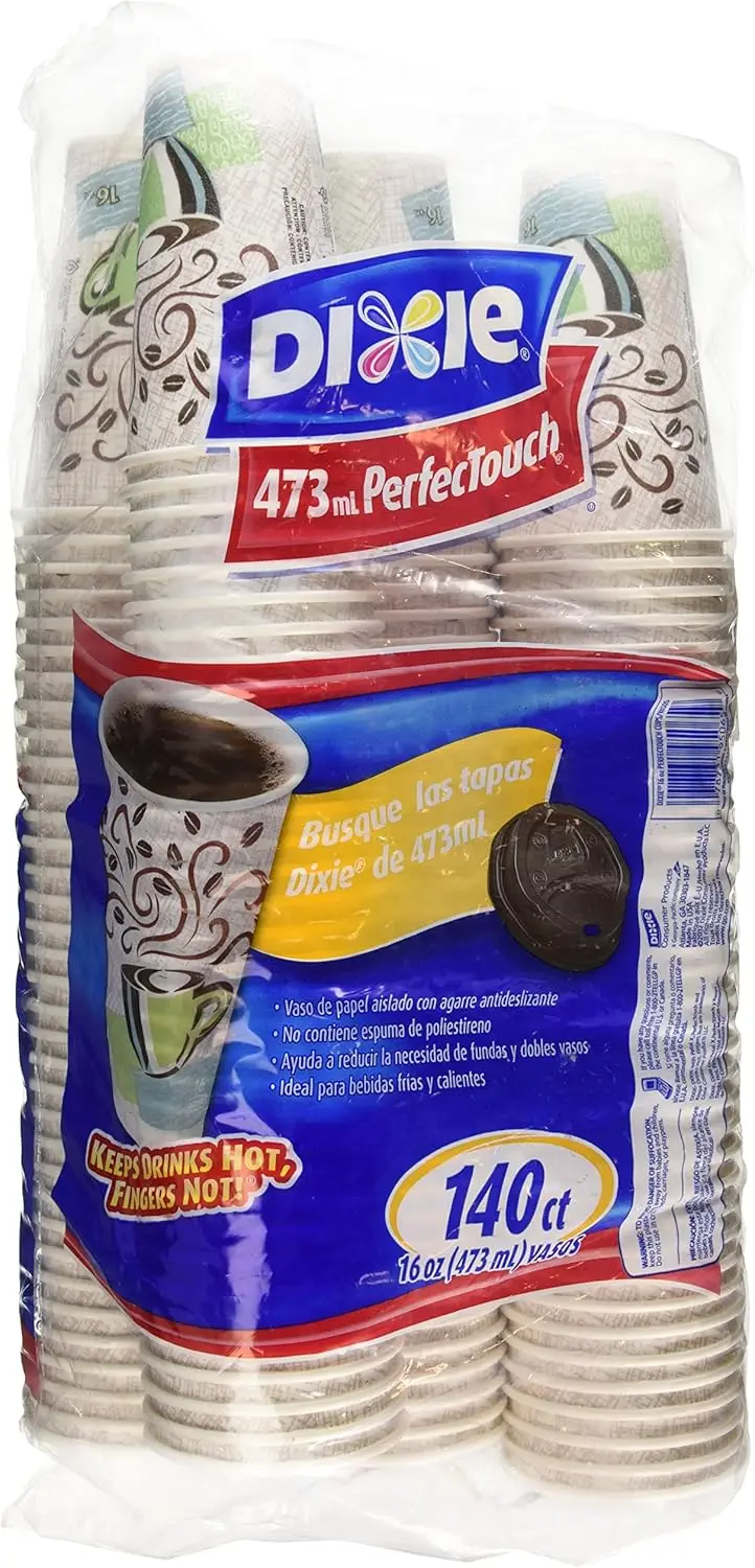 

Perfectouch Insulated Paper Hot Cup, Coffee Haze Design, 140 Count