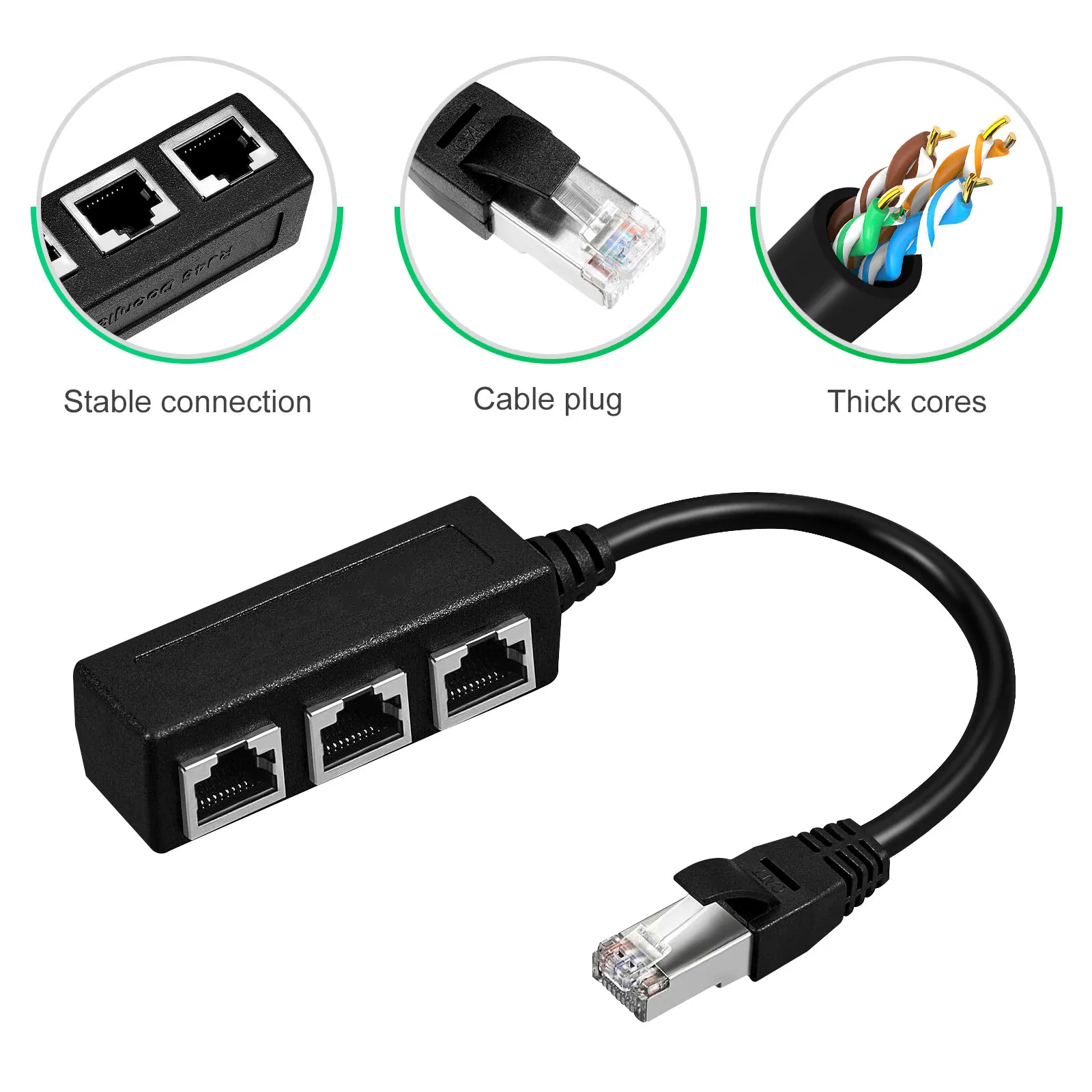 Ethernet Cable RJ45 Network Router High Halloween Christmas New Year Office Worker Network Cable Splitter Adapter