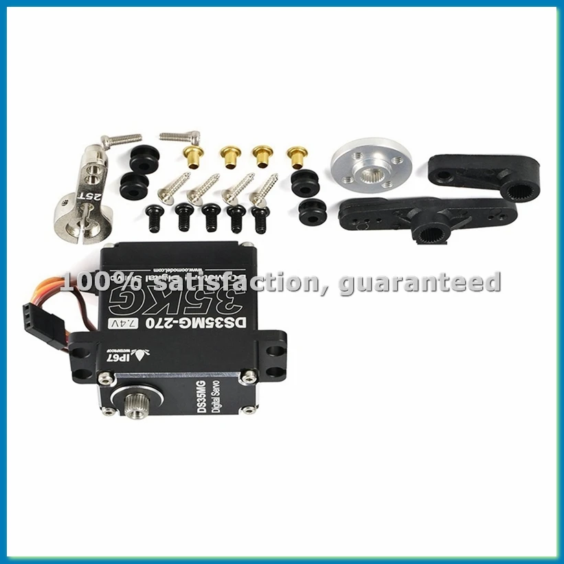 

Цифровой сервопривод 35 кг, водонепроницаемый, с высоким крутящим моментом, металлическим редуктором, для радиоуправляемых машин, роботов, механических рук, 270 градусов -BCBW