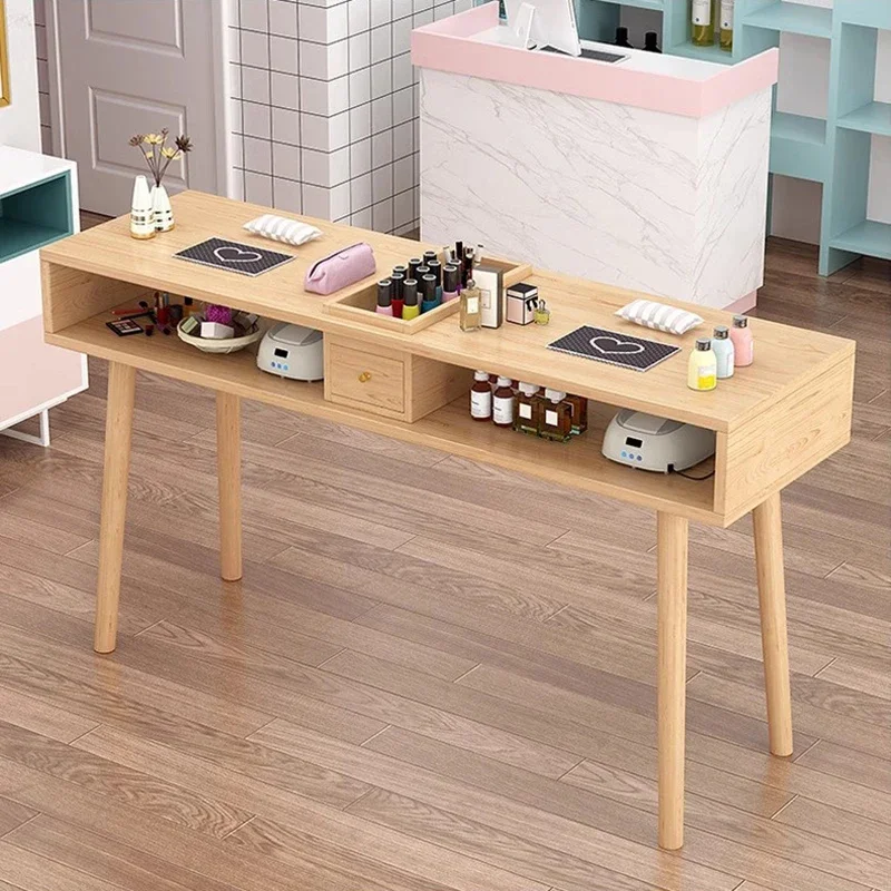 

Столы для ногтей из цельного дерева, простой стиль, многофункциональные столы для хранения, современные столы для приема, столы для ногтей, маникюрная мебель Mesa Uñas FYMT