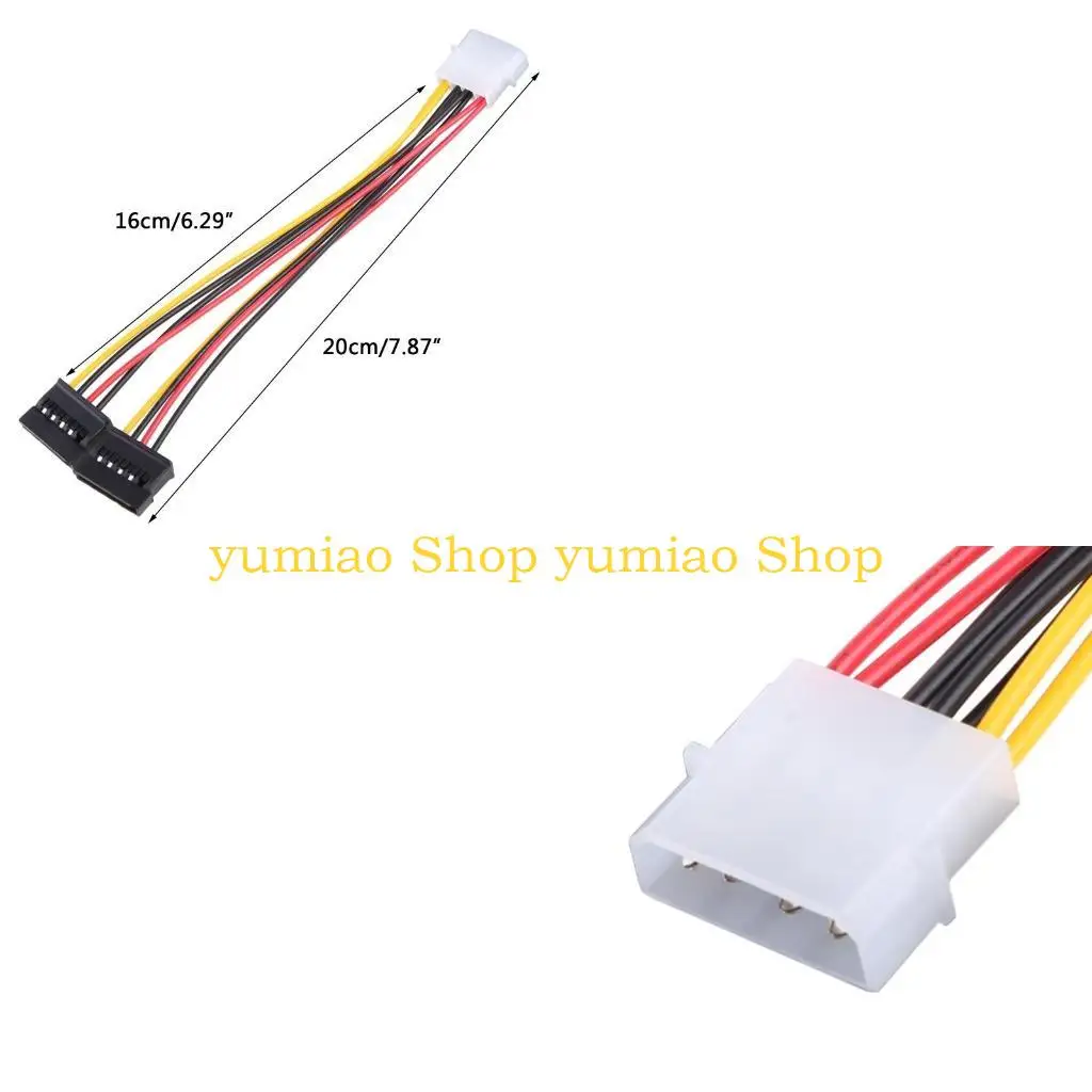 

587B 4 Pin IDE Molex To 2 Series Power Splitter Extension Cable Converter