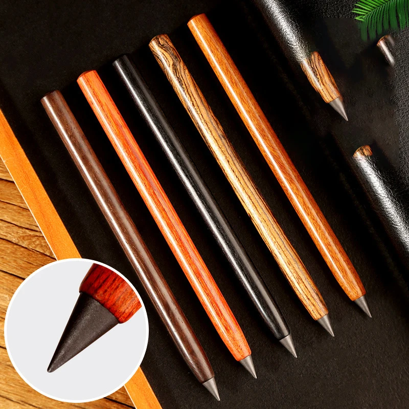 Fashionable Black Technology Wooden Pencils Eternal Pencils Offices Accessories Festival Present Students Stationery Supplies