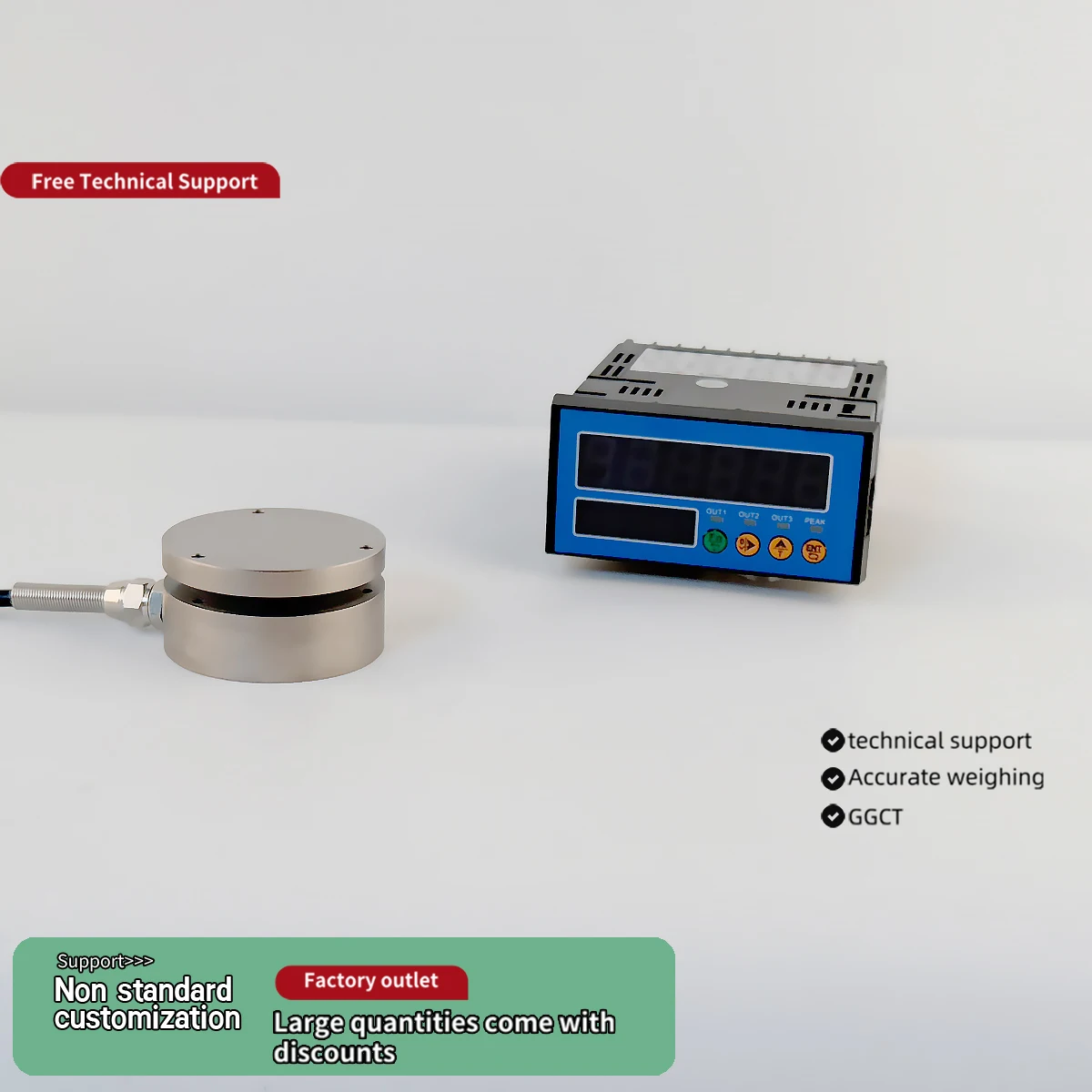 

High Precision Spoke Type Load Cell with Digital Weighing Controller Indicator RS485 Analog Output 4-20mA Relay Control