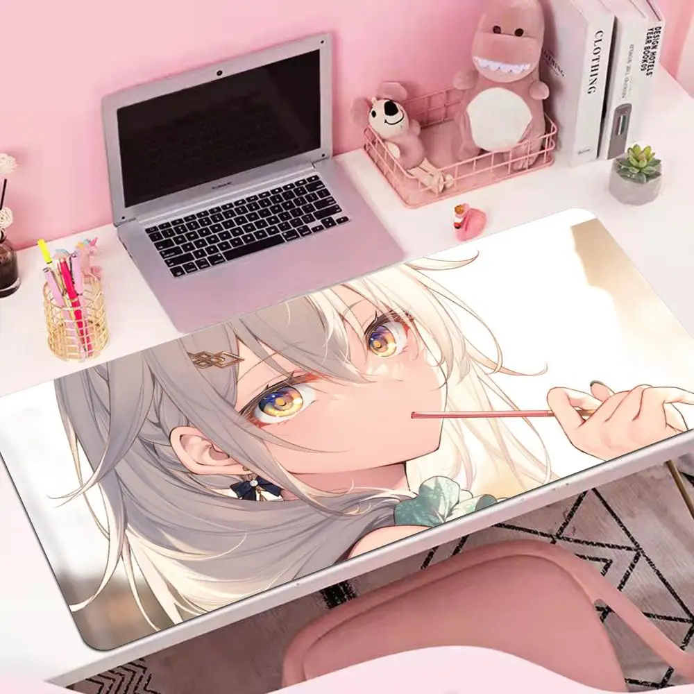 

Kawaii розовый коврик для игровой мыши для девочек Art Mausepad, большой нескользящий коврик для стола со швами, коврик для ноутбука, планшета, мини-коврик для мыши для ПК, игры