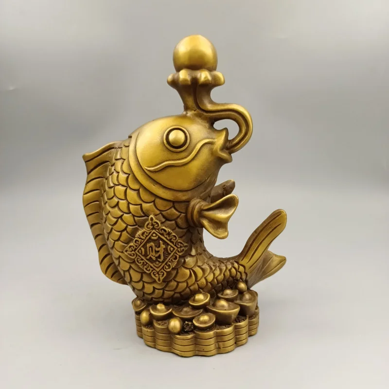 Bronze Collection Fortune Fish Offering Wealth Bronze Ornament Home Decor Desktop Creative Gift Craft Wholesale