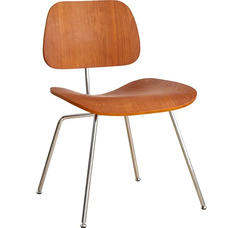 Household restaurant Solid wood backrest Leisure chair Retro coffee Milk tea shop Negotiation table